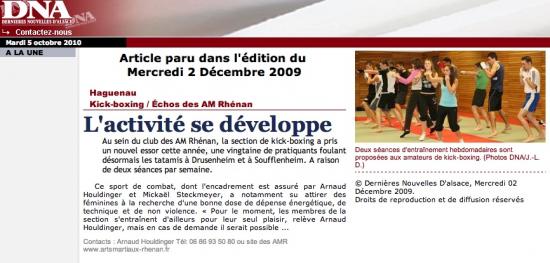 Article DNA du 02 décembre 2009