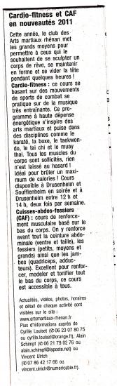 Article DNA rentrée  2011-2012