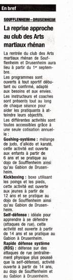 Article DNA rentrée  2011-2012