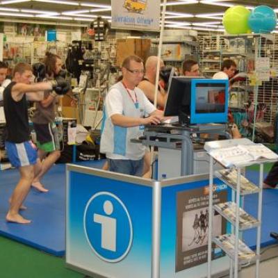 Demonstration des differentes disciplines au magasin de sport Decathlon de Haguenau